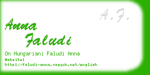 anna faludi business card